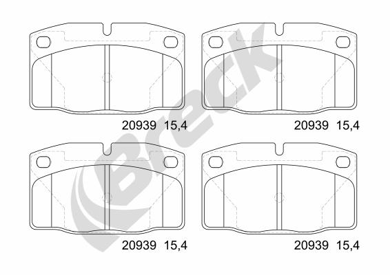 Set placute frana,frana disc 20939 00 702 00 BRECK